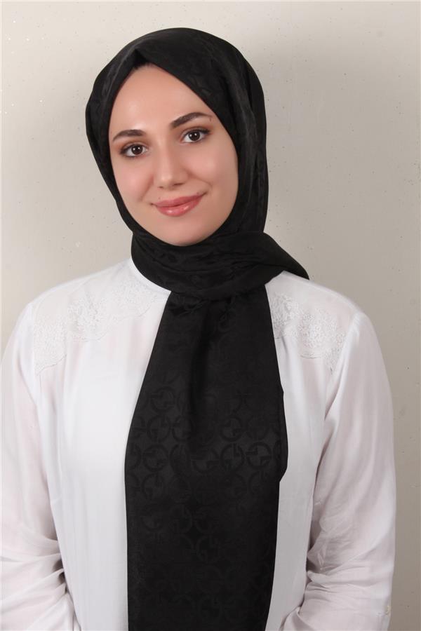 Armine Jakar İpeksi Şal 3107-8 Siyah
