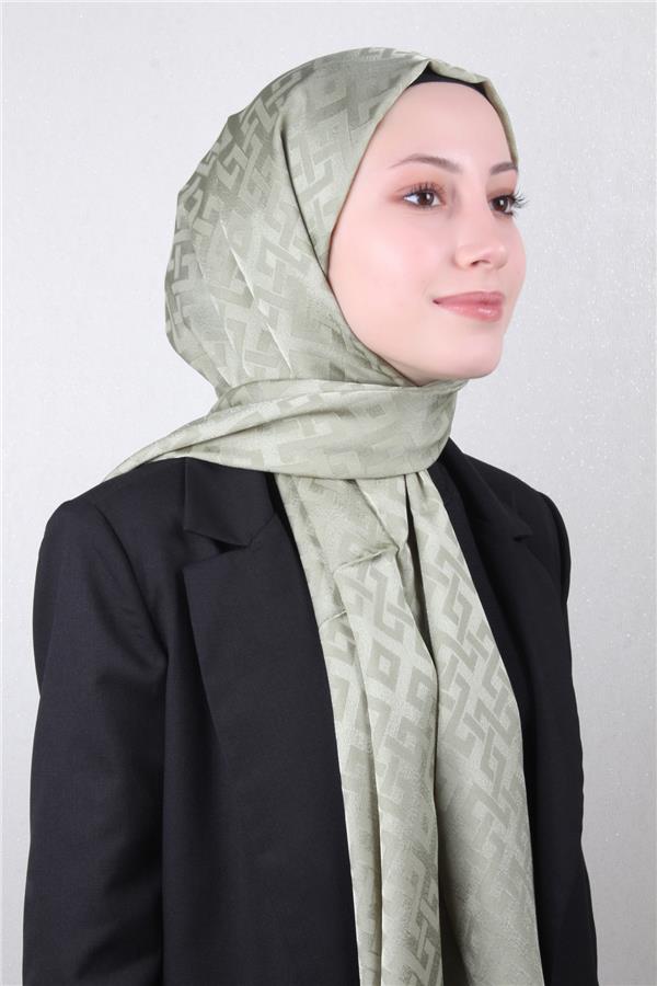 Armine Jakar İpeksi Şal 3110-10 Mint Yeşili