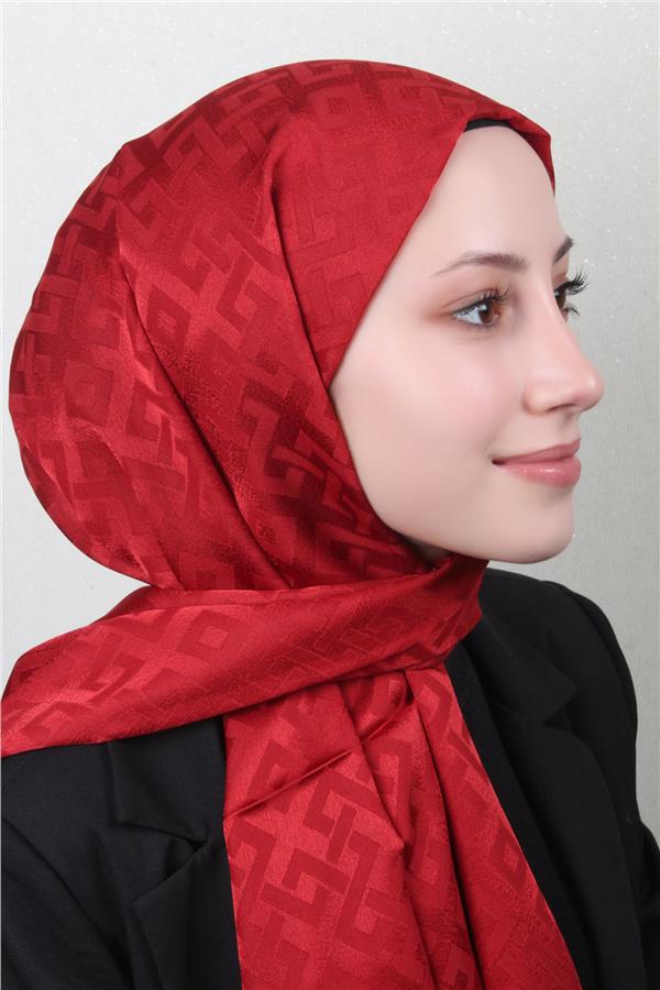 Armine Jakar İpeksi Şal 3110-11 Kırmızı