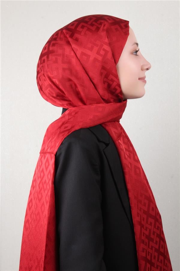 Armine Jakar İpeksi Şal 3110-11 Kırmızı