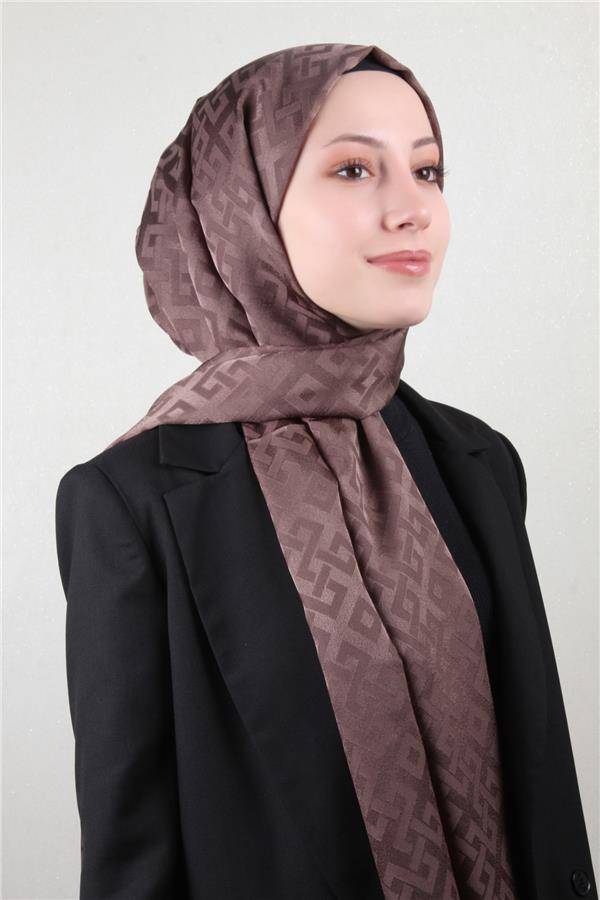 Armine Jakar İpeksi Şal 3110-2 Kahverengi