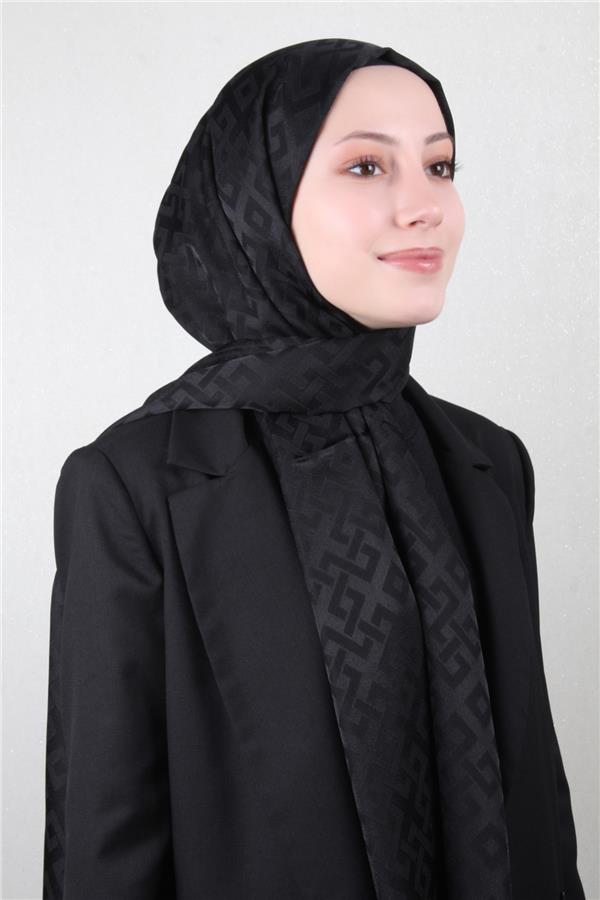 Armine Jakar İpeksi Şal 3110-5 Siyah