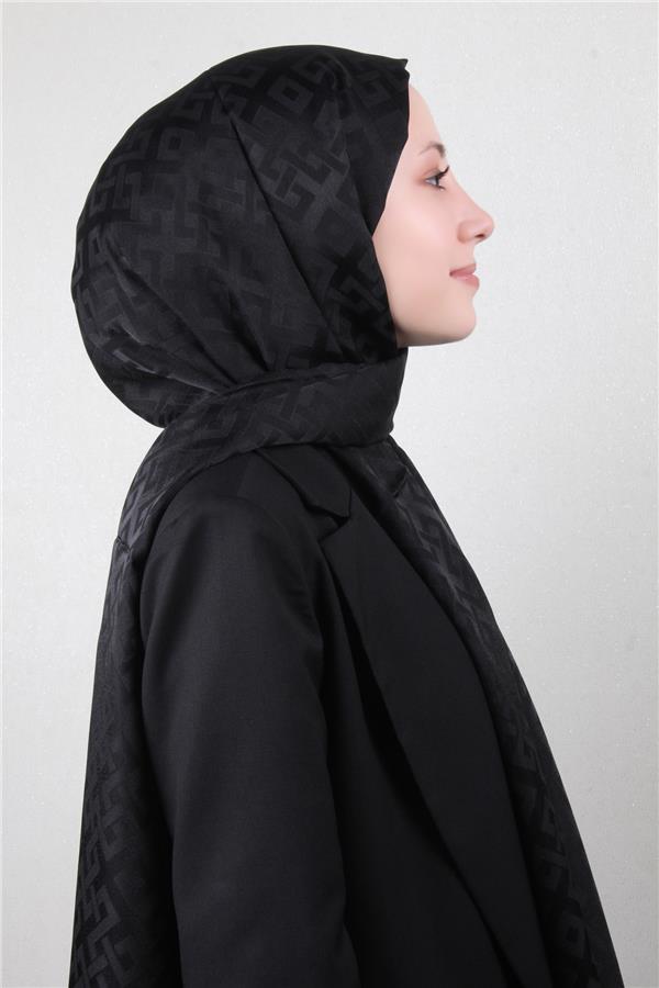 Armine Jakar İpeksi Şal 3110-5 Siyah