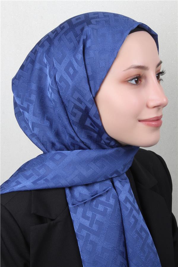 Armine Jakar İpeksi Şal 3110-8 İndigo