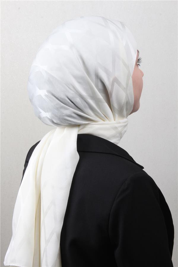 Armine Jakar İpeksi Şal 3112-1 Ekru