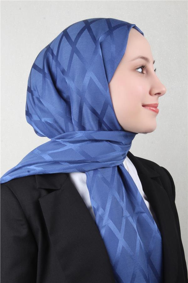 Armine Jakar İpeksi Şal 3112-11 İndigo