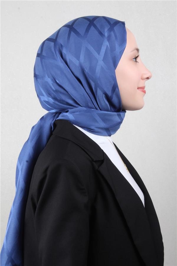 Armine Jakar İpeksi Şal 3112-11 İndigo
