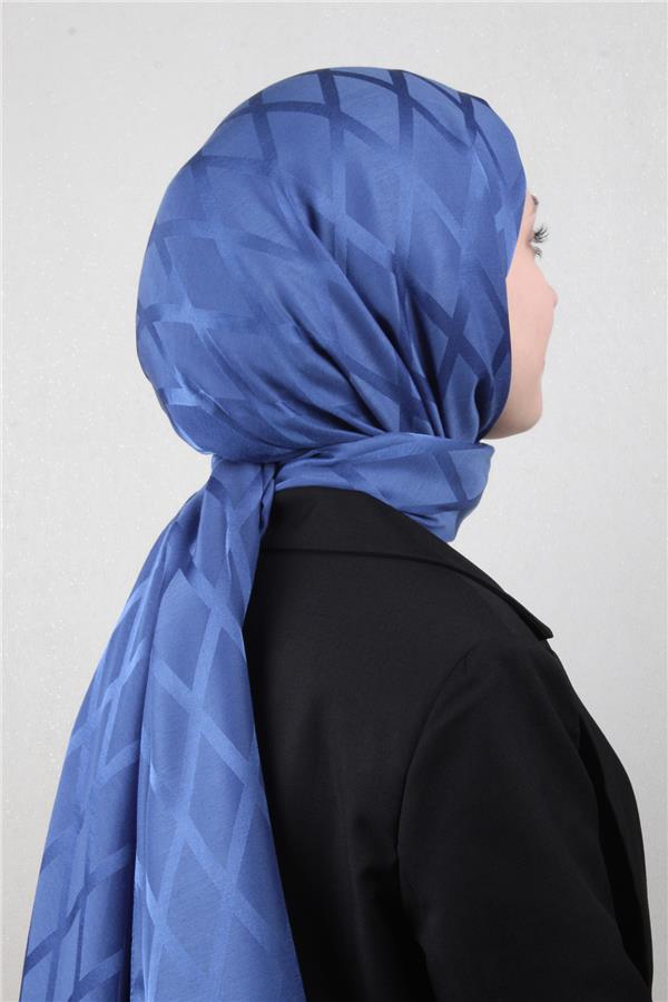 Armine Jakar İpeksi Şal 3112-11 İndigo