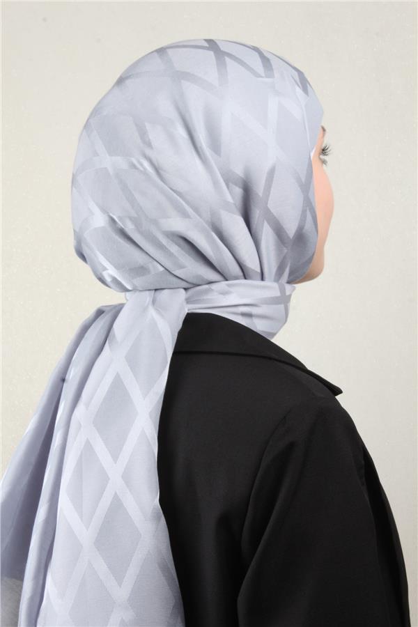 Armine Jakar İpeksi Şal 3112-12 Buz Mavisi