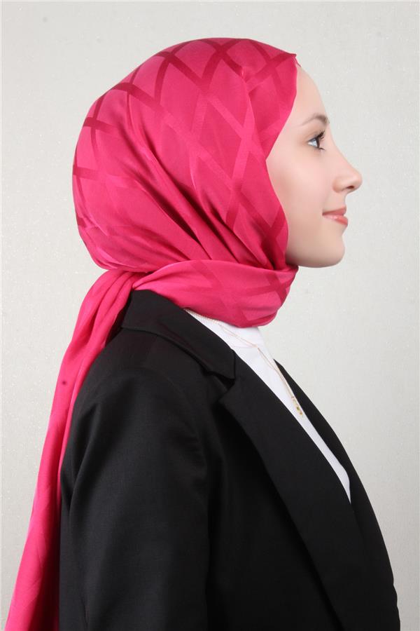 Armine Jakar İpeksi Şal 3112-5 Fuşya