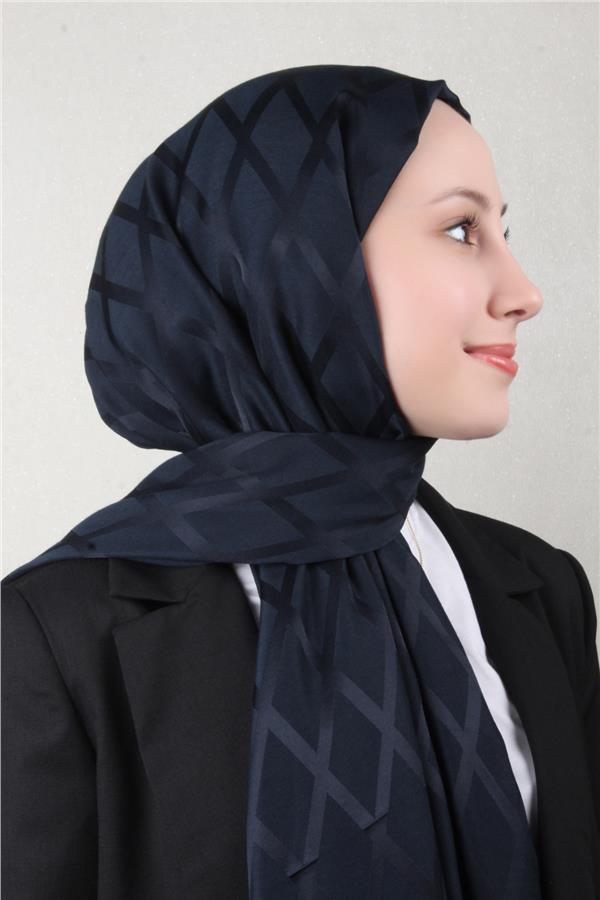 Armine Jakar İpeksi Şal 3112-7 Lacivert