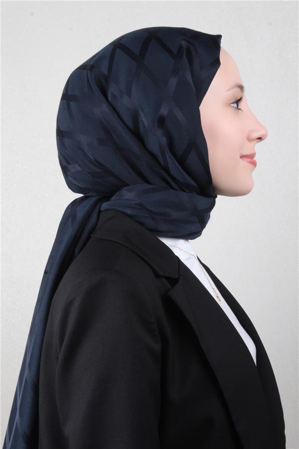 Armine Jakar İpeksi Şal 3112-7 Lacivert