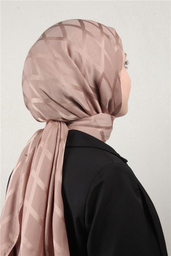 Armine Jakar İpeksi Şal 3112-9 Sütlü Kahve