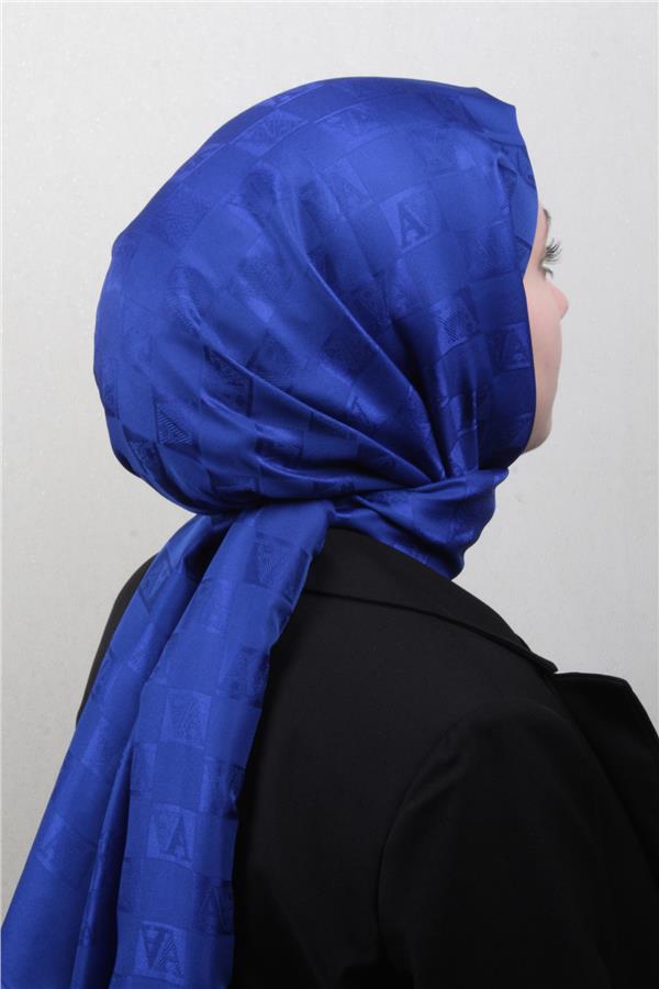 Armine Jakar İpeksi Şal 3113-10 Saks Mavisi
