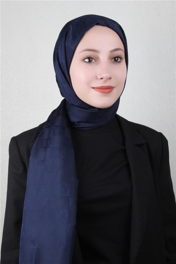 Armine Jakar İpeksi Şal 3113-2 Lacivert