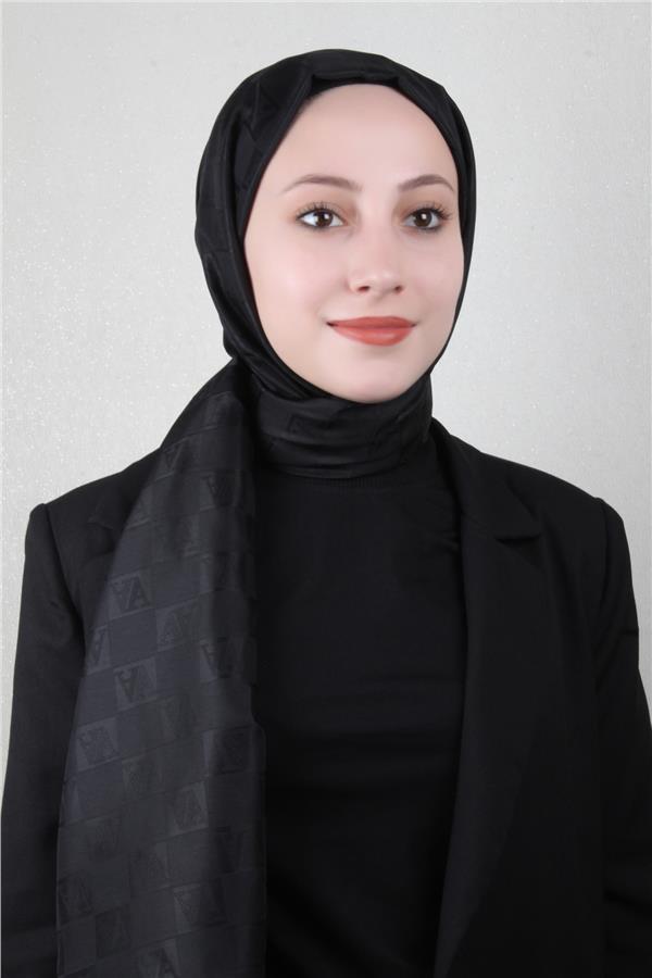 Armine Jakar İpeksi Şal 3113-5 Siyah