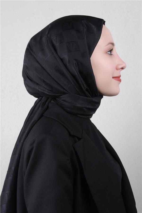 Armine Jakar İpeksi Şal 3113-5 Siyah