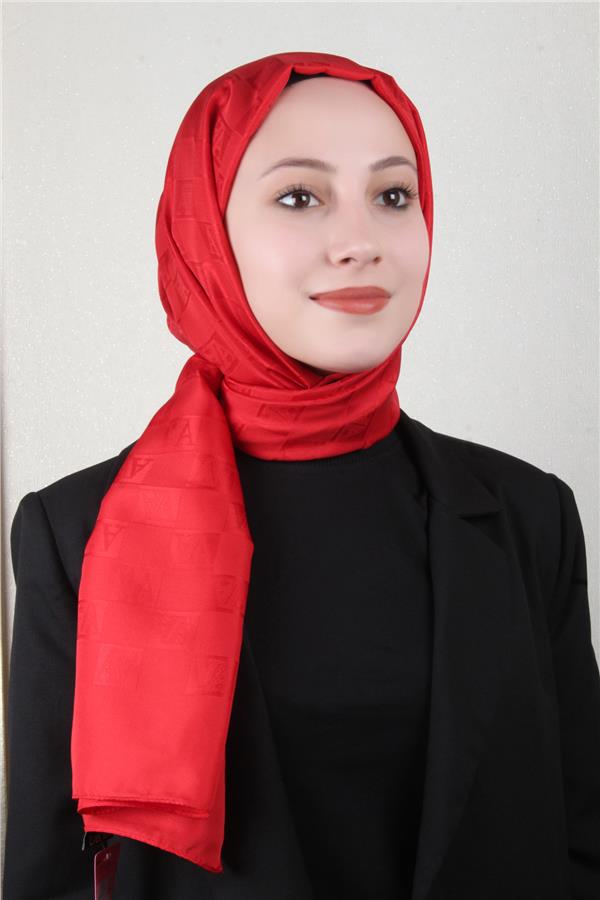 Armine Jakar İpeksi Şal 3113-7 Kırmızı
