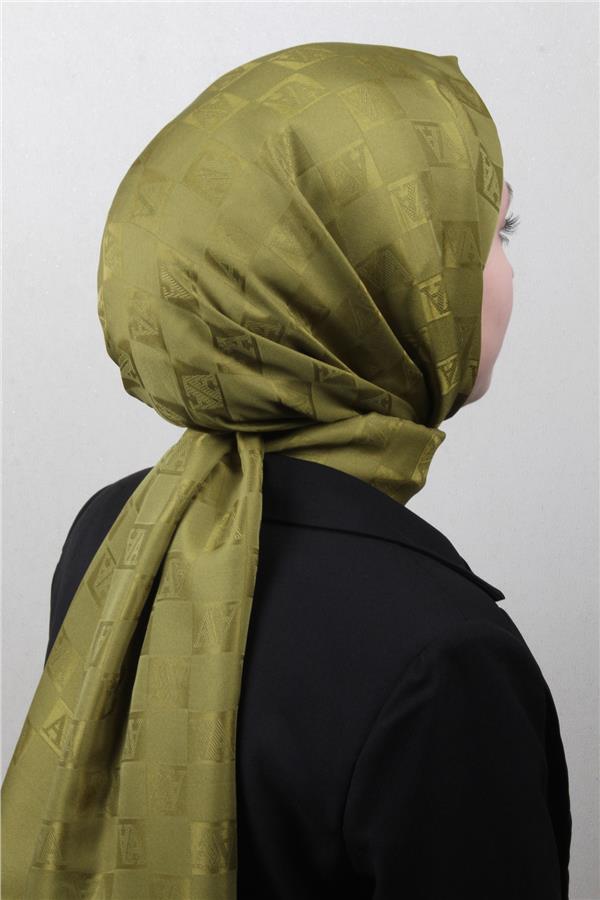 Armine Jakar İpeksi Şal 3113-9 OLİVE 