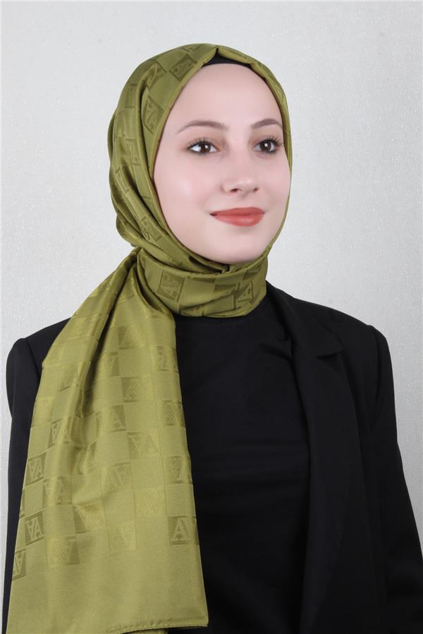 Armine Jakar İpeksi Şal 3113-9 OLİVE 