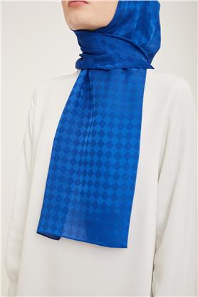 Armine Jakar İpeksi Şal Dama 3099-5 Saks