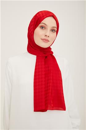 Armine Jakar İpeksi Şal Dama 3099-6 Bordo