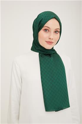 Armine Jakar İpeksi Şal Kaz Ayağı 3100-6 Zümrüt
