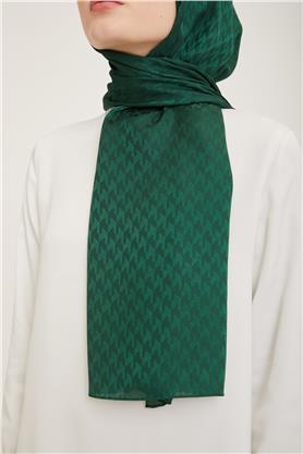 Armine Jakar İpeksi Şal Kaz Ayağı 3100-6 Zümrüt