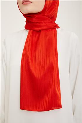 Armine Jakar İpeksi Şal Kırçıl 3098-10  Yanık Portakal