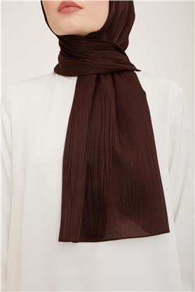 Armine Jakar İpeksi Şal Kırçıl 3098-14 Kahverengi