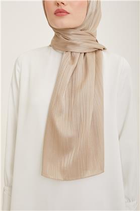 Armine Jakar İpeksi Şal Kırçıl 3098-5 Sütlü Kahve