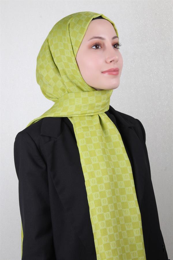 Armine Ultralıght Şal 3097-26 Yağ Yeşili