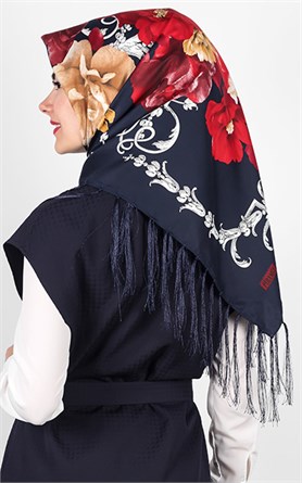 111-0013-03 PİRAMİT PÜSKÜLLÜ EŞARP