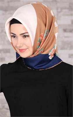 102-0033-03 U.S POLO ASSN EŞARP BEJ-MAVİ