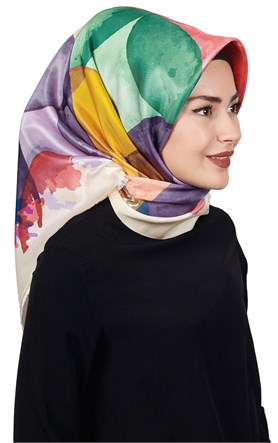 Piramit Tafta Dijital Eşarp 1914-5