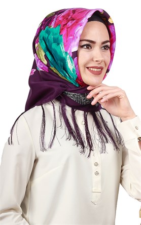 111-0018-04 PİRAMİT PÜSKÜLLÜ EŞARP