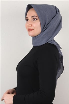 Bambu & Coton Eşarp 3087-24 Kot Mavi