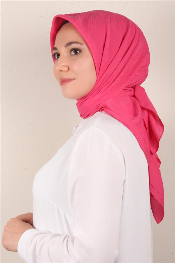 Bambu Kraşlı Eşarp 3081-44 Şeker Pembe