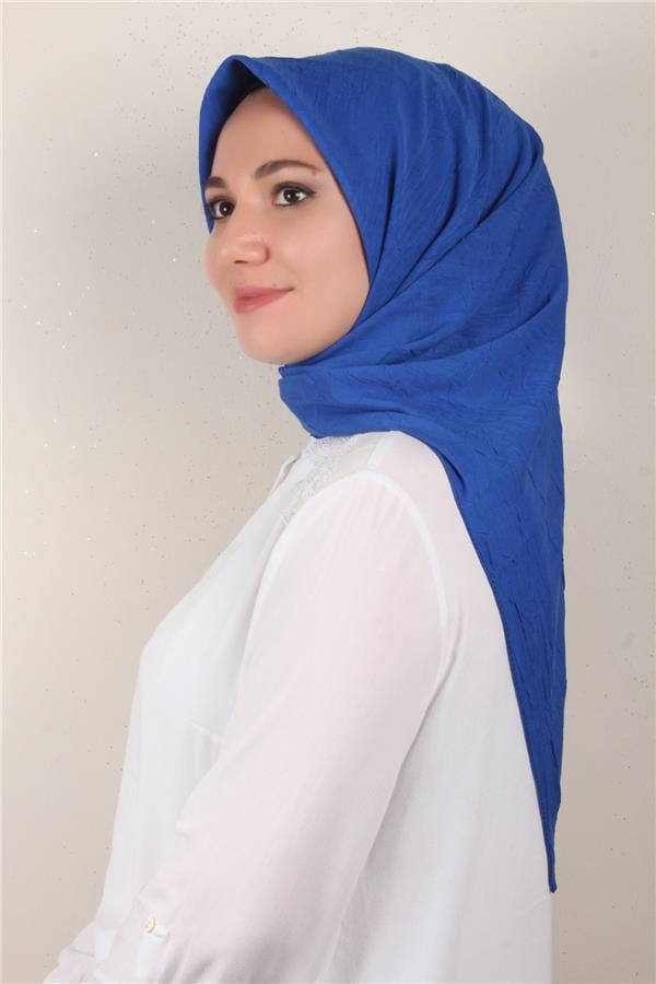 Bambu Kraşlı Eşarp 3081-48 Saks