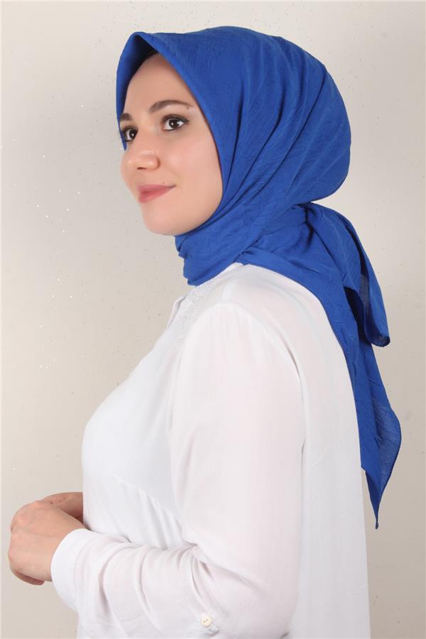 Bambu Kraşlı Eşarp 3081-48 Saks