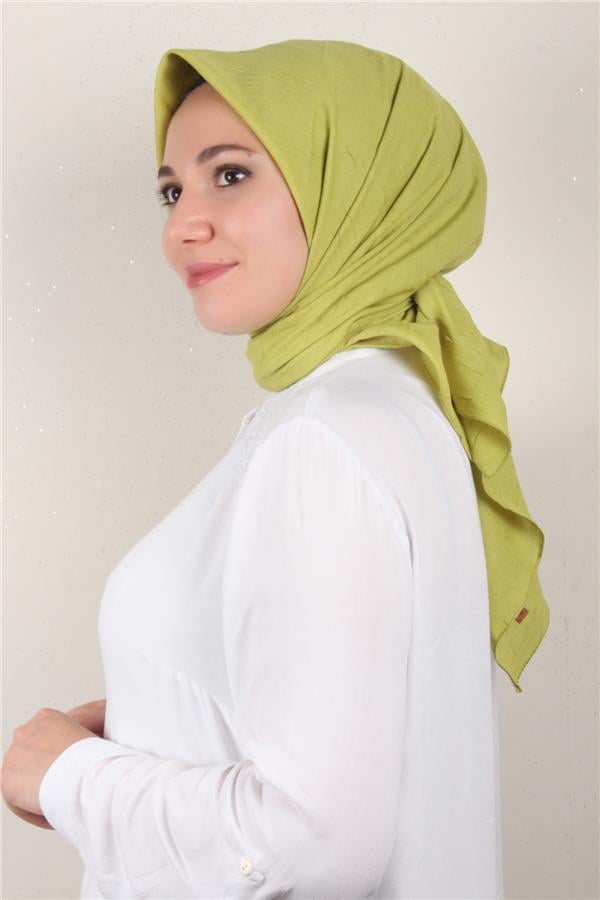 Bambu Kraşlı Eşarp 3081-50 Fıstık Yeşili