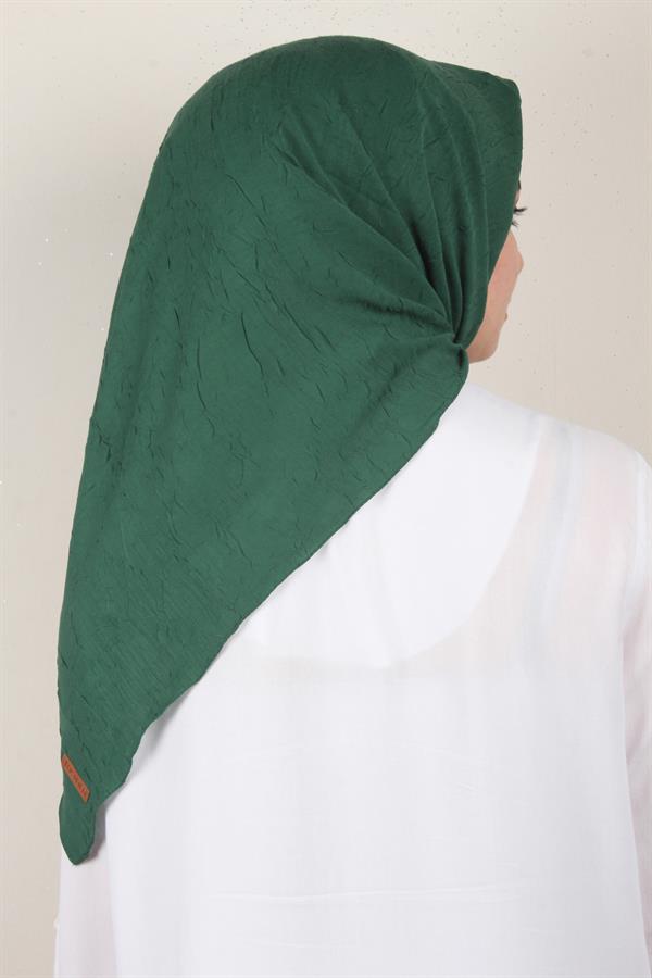 Bambu Kraşlı Eşarp 3081-51 Zümrüt