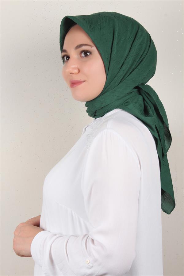 Bambu Kraşlı Eşarp 3081-51 Zümrüt