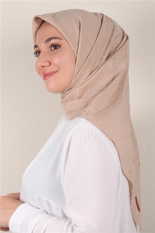 Bambu Kraşlı Eşarp 3081-52 Sütlü Kahve