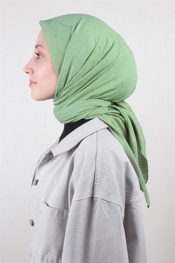 Bambu Kraşlı Eşarp 3081-55 Çağla Yeşili