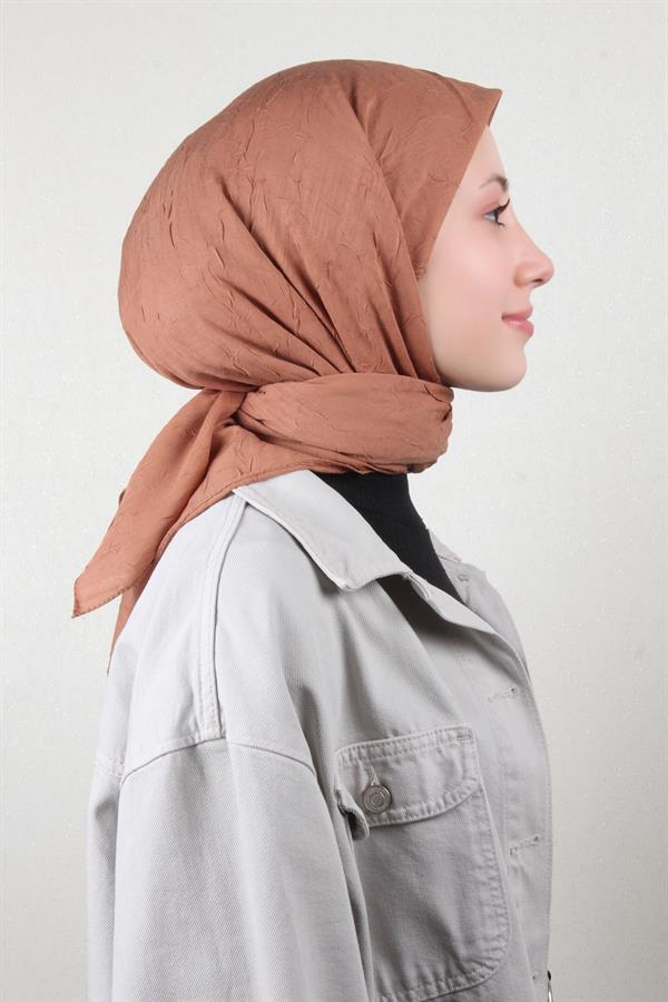 Bambu Kraşlı Eşarp 3081-63 Şeftali