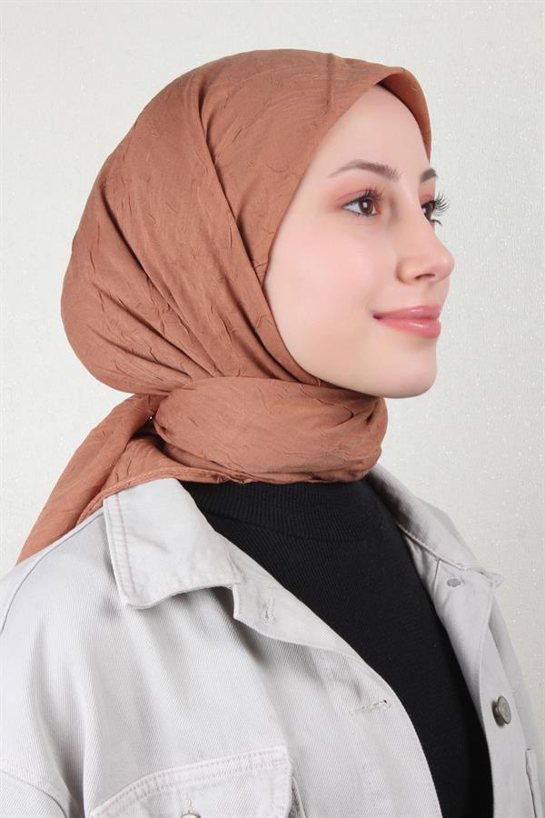 Bambu Kraşlı Eşarp 3081-63 Şeftali
