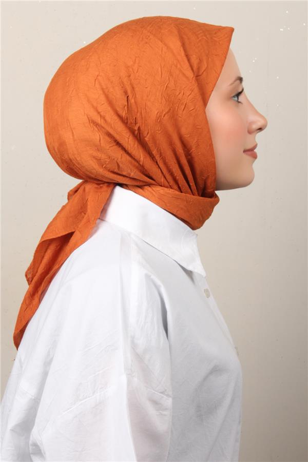 Bambu Kraşlı Eşarp 3081-69 Kiremit 