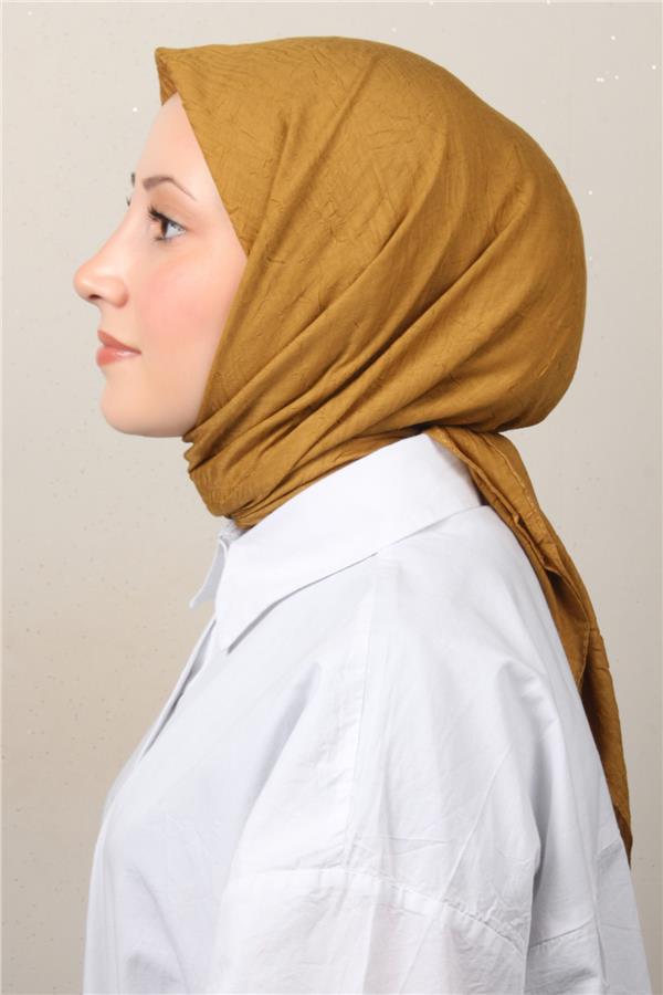 Bambu Kraşlı Eşarp 3081-70 Hardal 