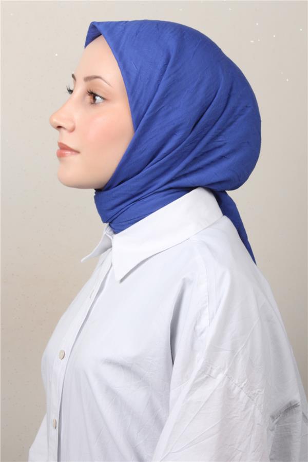 Bambu Kraşlı Eşarp 3081-78 Saks 